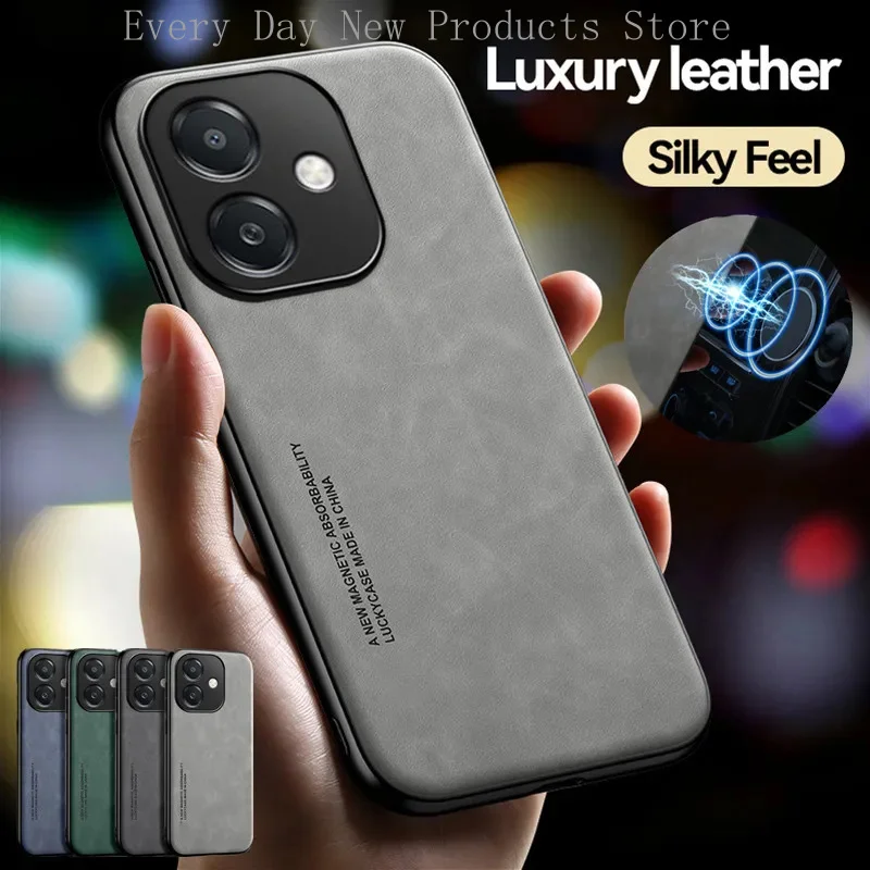

Shockproof Case for OPPO A40 4G A40M A60 5G A80 5G A3 Pro Protective Cover Built-in Magnetic Suction Holder Coque Funda Capa