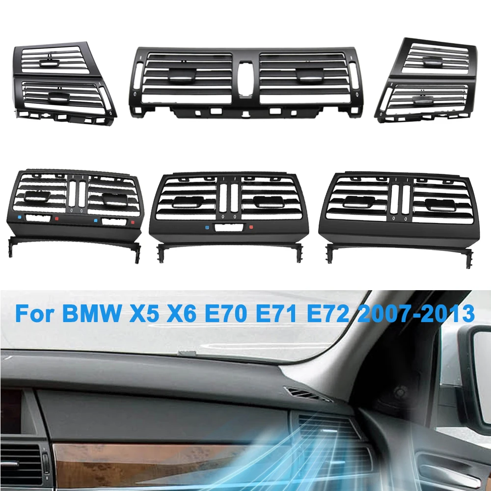

LHD RHD Front Central Left Right Rear AC Conditioner Air Vent Grille Outlet Panel for BMW X5 X6 E70 E71 E72 2007 2008 2009-2013