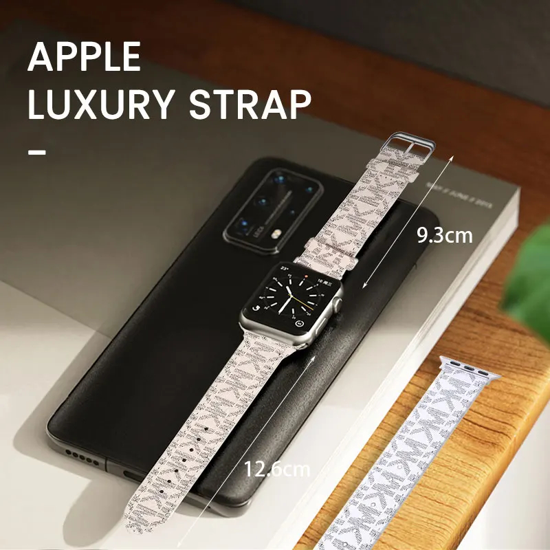 Cinturini per orologi di lusso compatibili con cinturino Apple Watch 38mm 40mm 41mm 42mm 44mm 45mm, cinturino classico con cinturino in pelle retrò di design