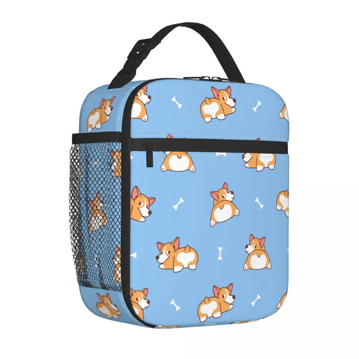 

Cute Welsh Corgi Dog Insulated Lunch Bags Leakproof Animal Meal Container Cooler Bag Tote Lunch Box Beach Picnic Food Bag