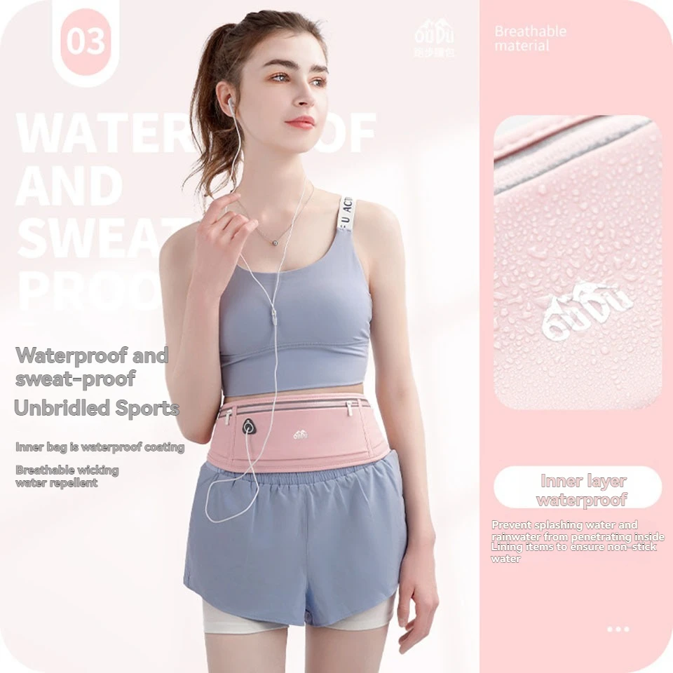 KoKossi 1Pcs Sports Waist Bag Running Phone Bag Men Women Outdoor Equipment Waterproof Invisible Mini Waist Belt Bag Fitness Bag image 4