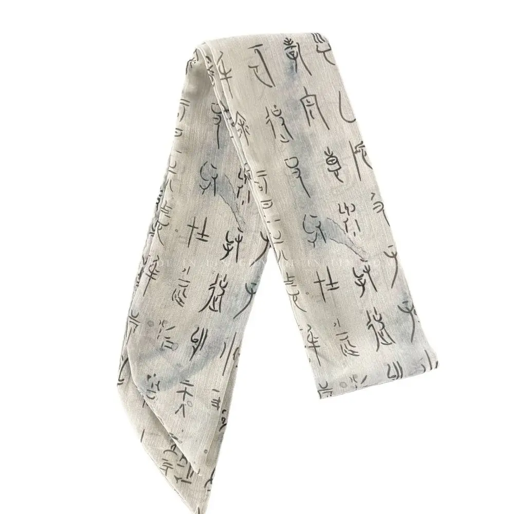 สไตล์จีนผ้าพันคอผ้าไหมริบบิ้นสีชมพูพิมพ์ผ้าพันคอคอลเลคชั่นเสื้อผ้าอุปกรณ์เสริม Neckerchief ผ้าพันคอยาวหญิง