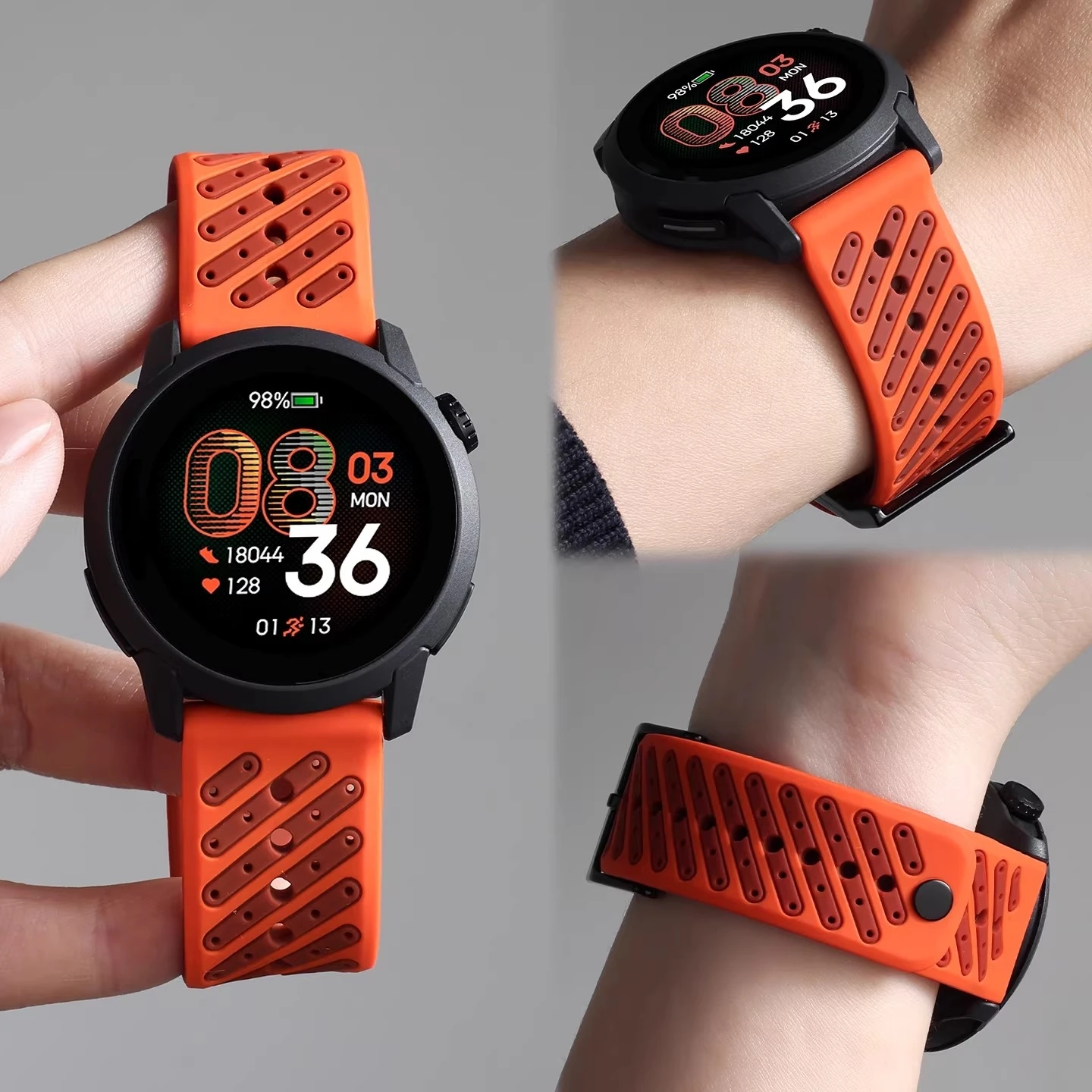 22mm Breathable Strap for COROS Pace 4 Watch Band for COROS Pace Pro 3/Apex 4 42mm/Apex 2 Pro 46mm Silicone Bracelet Wristbands