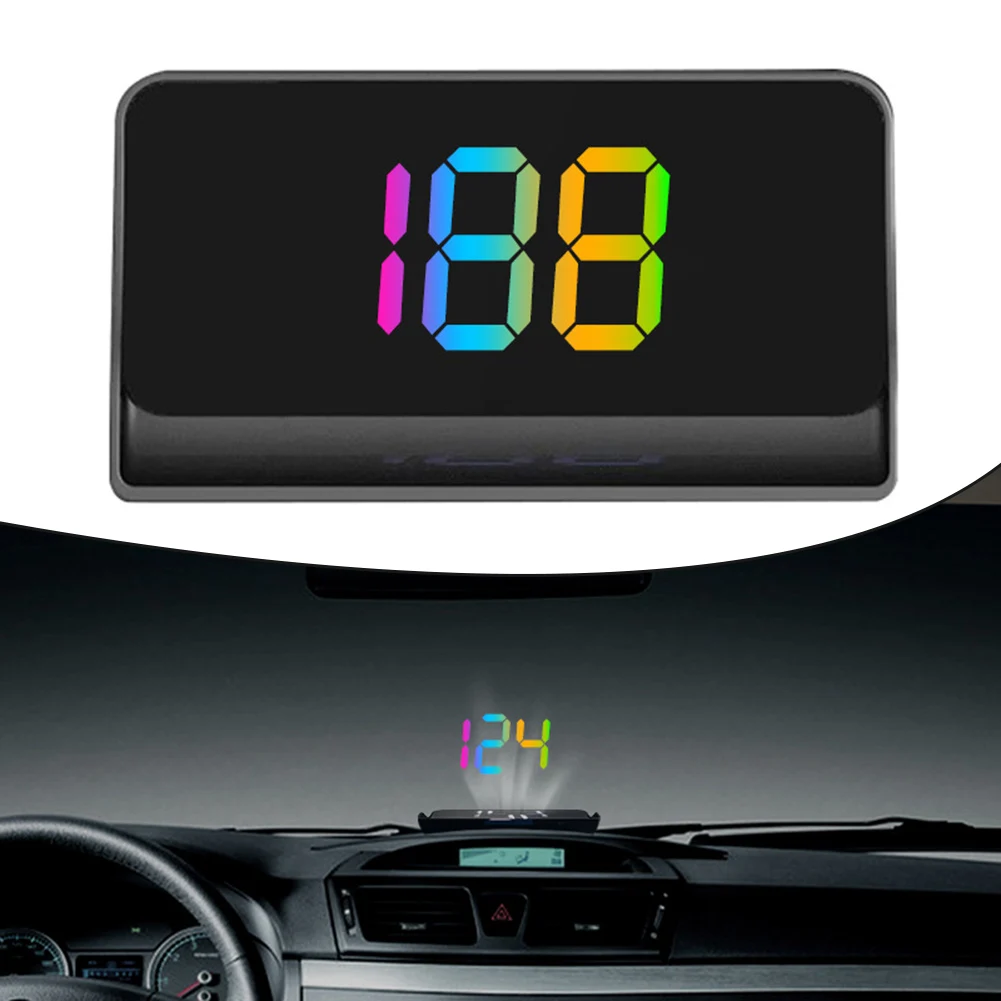 

Car HUD Head Up Display Self Equipped Sunshade Hat Built-in GPS Chip KM/H 2A 5V GPS HUD Digital Speedometer Head Up Display