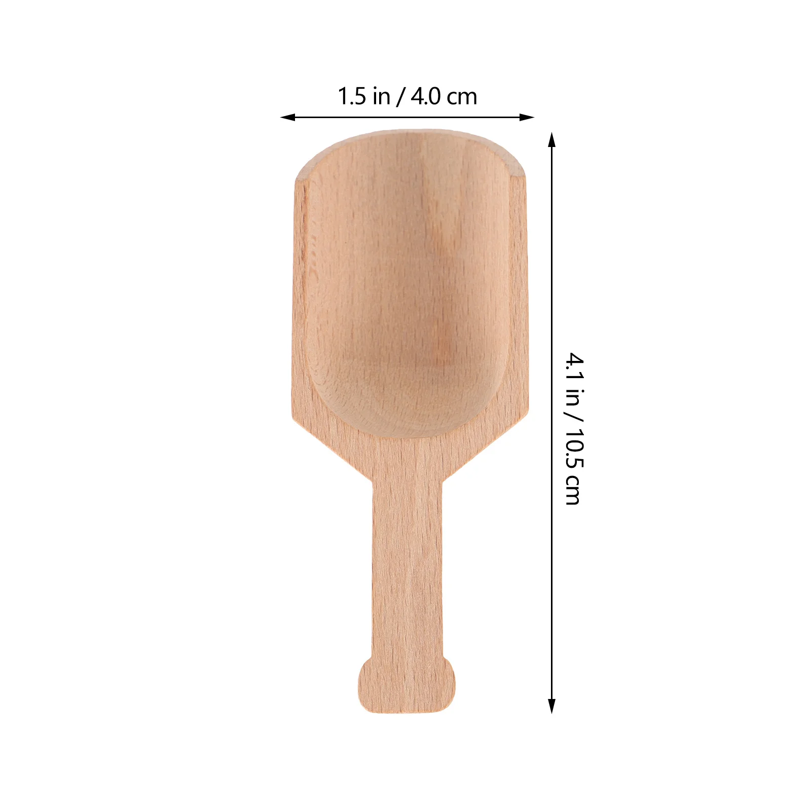 2 Pcs Spoon Seasoning Scoops Tea Candies Spoons Powder for Grocery Premium Wooden Leaf