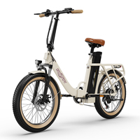 ONESPORT OT16-2 Electric Bicycle Adults 20 Inch Fat Tire E-bike 48V 17Ah 250W Motor Folding Electric City Bike