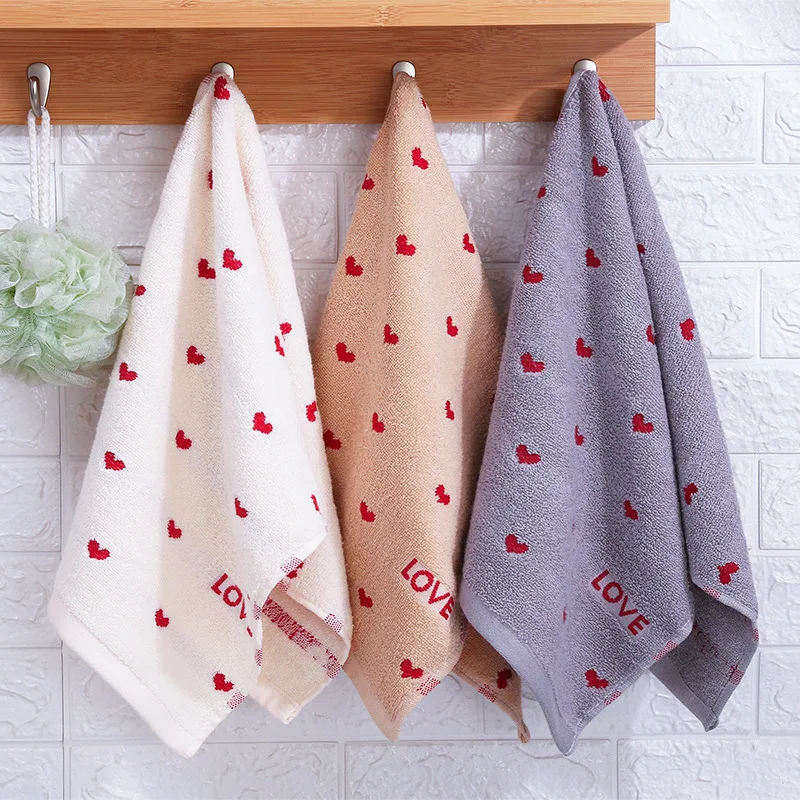 1pcs Heart towel hand towels face towels bathroom accessories home garden for home spa travel bathing suit women Soft and absorb