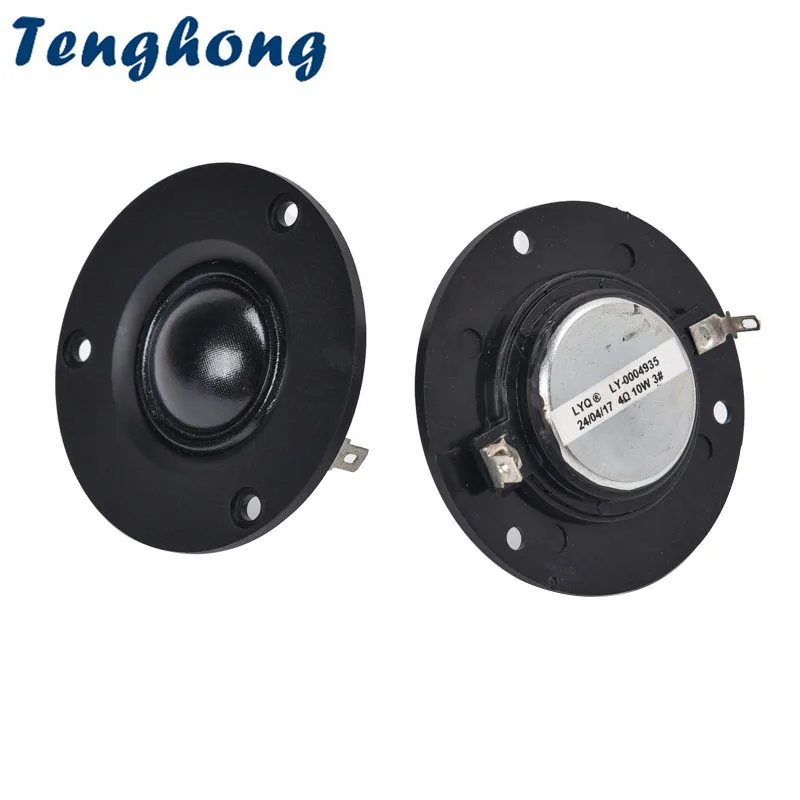 Tenghong 2 шт. 2,5-дюймовый высокочастотный динамик 66 мм 4 Ом 10 Вт шелковая пленка неодимовый HIFI высокие частоты громкоговоритель автомобильный аудио домашний кинотеатр