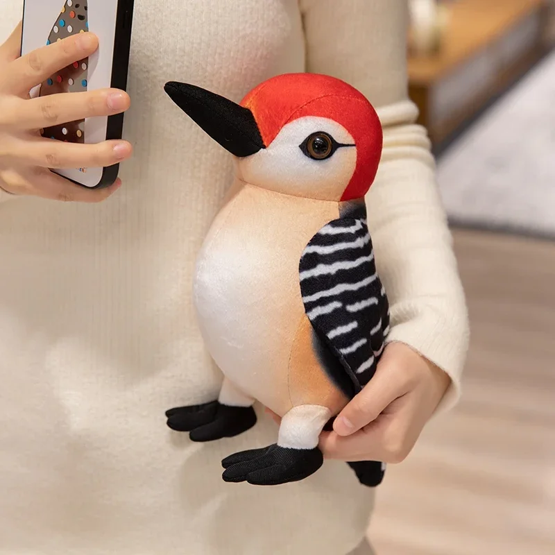 Simulation Woodpecker Cute Soft Stuffed Animal Bird Doll Children  Birthday Xmas Gift For Kids Bird Enthusiasts