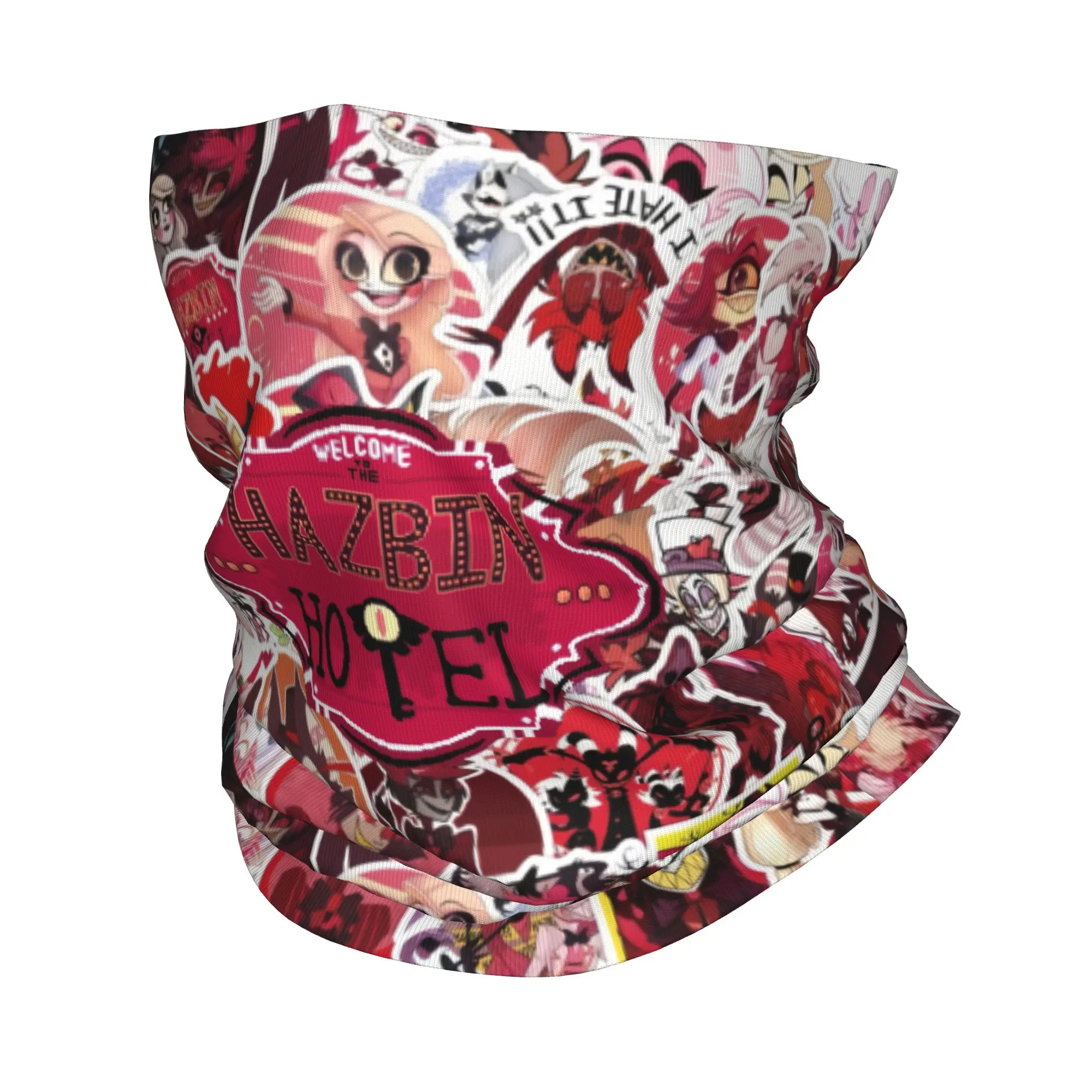Custom Hazbin Hotels America  Neck Gaiter Men Women UV Face Shield Winter Anime Comedy Song And Dance  Bandana Scarf for Cycling