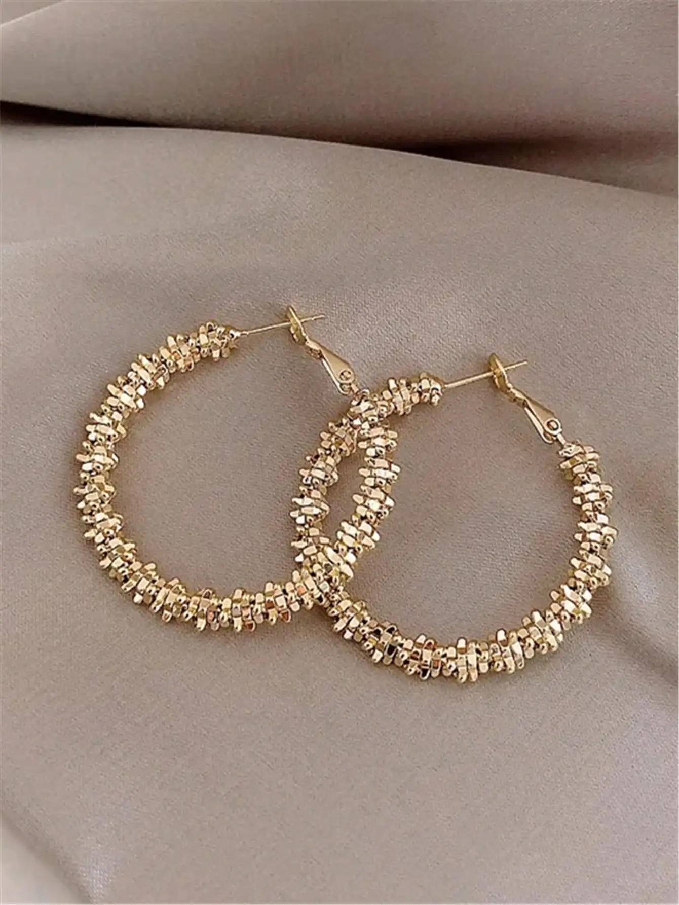 

Trendy Korean High-Quality Hoop Jewelry Accessories Fashionable Large Circle European And American Style Women Earrings