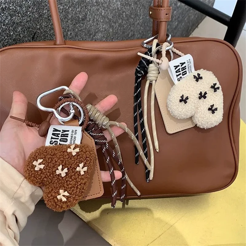 موضة الحب أفخم المفاتيح على شكل قلب صوف الضأن حبل مضفر سلسلة الرجعية أفخم اليدوية قلادة مفتاح مجوهرات الإكسسوارات