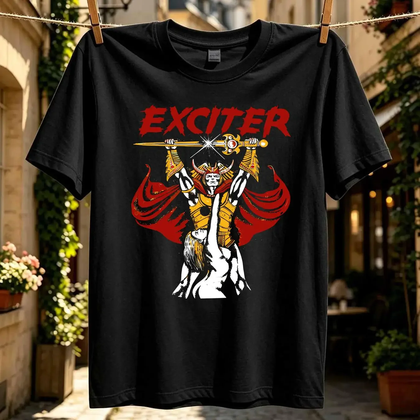 washed T Shirt Exciter Long Live The Loud Speed Cotton Black Full Size S 5XL DA253 or short sleeves vintage Washed Slightly