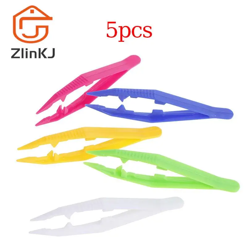 5Pcs Plastic Clip Baby Tweezers Toy Durable Kids Children DIY Toy  Kids' Craft For Perler Bead Accessories DIY Tool