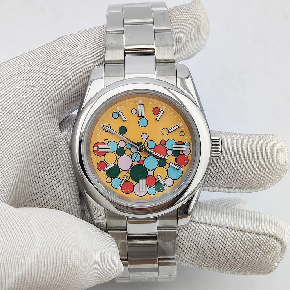 NH Watch35 Bubble 36MM/39MM relógio mecânico automático feminino/masculino35 NH safira aço inoxidável 10Bar Relogio masculino