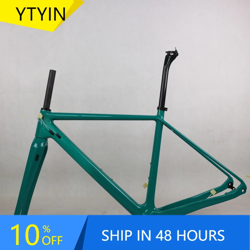 

YTYIN Full Carbon Fiber T700 Disc Gravel Bike Frame GR029 BSA Bottom Bracket Max Tire 42C Di2 and Mechanical Compatible