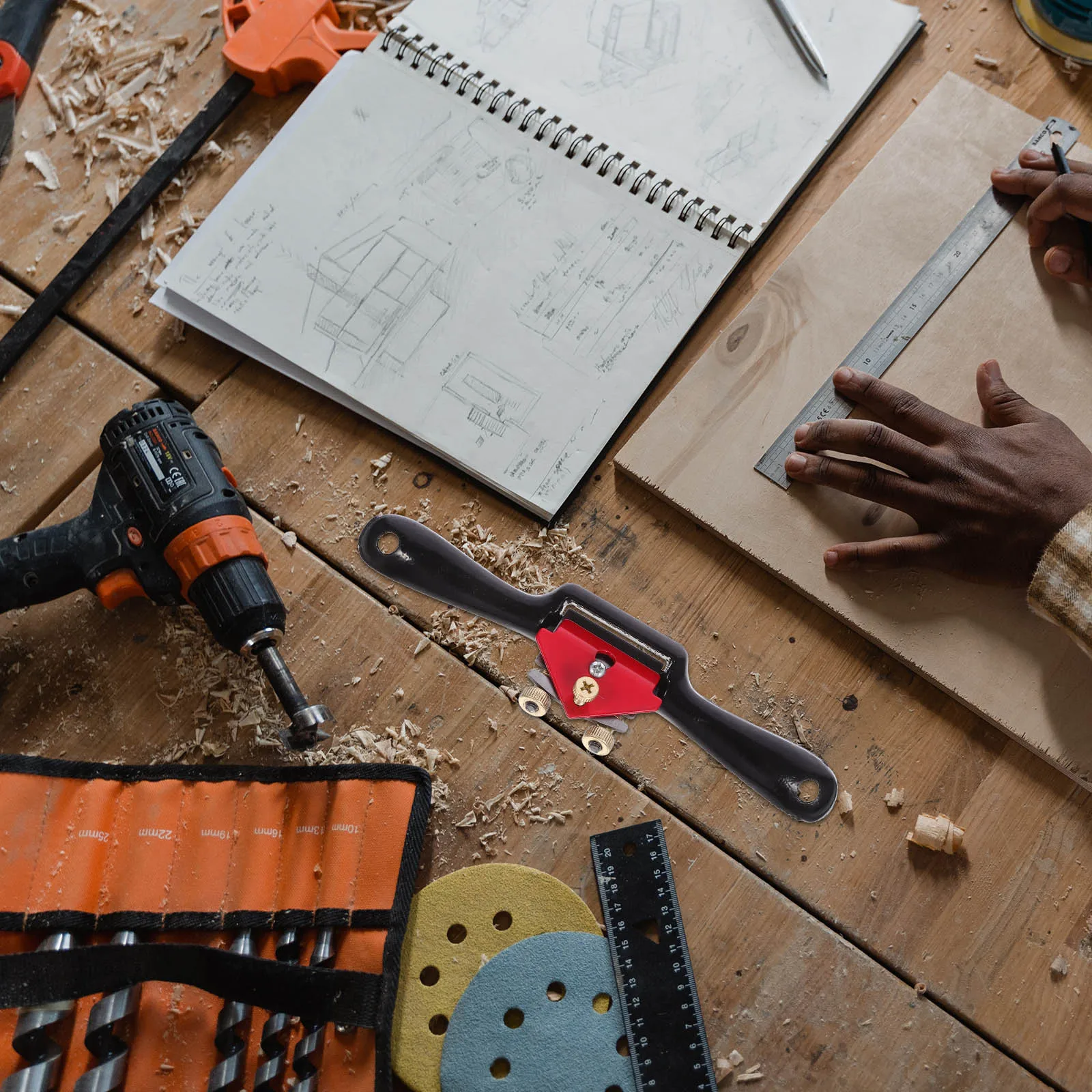 

1 set 1 Set Wood Planer Hand Tool For Woodworking Spoke Shave With Double Screw Adjustment Flat Bottom Ergonomic Handle Smooth