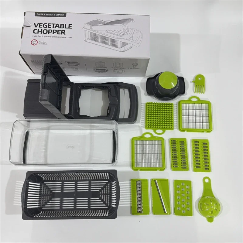 14 Set of  For kitchen  home multifunctional grater, potato shredded vegetables, dicing, handy gadget slicer