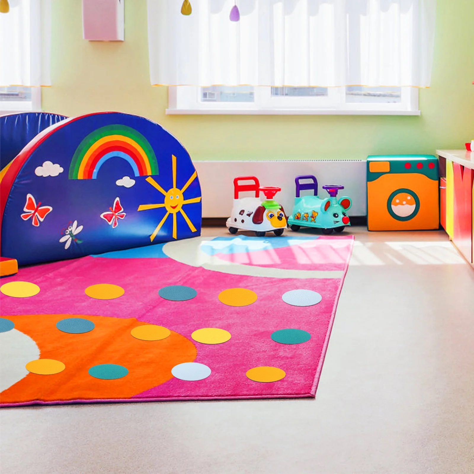 36 stuks klaslokaal tapijt spot markers ronde stippen antislip vloerstickers educatieve hulpmiddelen voor kleuterschool