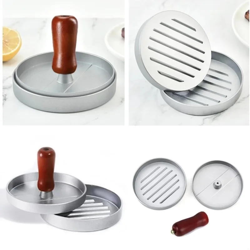 1Pc Stainless Steel Round Burger Press Patty Maker Tool for Hamburger Meatballs Rice Meat Stuffed Mold Home Kitchen Cooking Tool