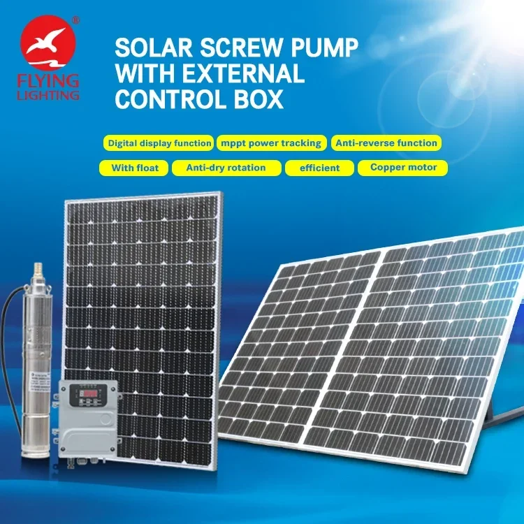 Solar Power Submersible Water Pump 180W 750W High Max Flow 3.6 cubic meter per hour for agriculture Garden Deep Well