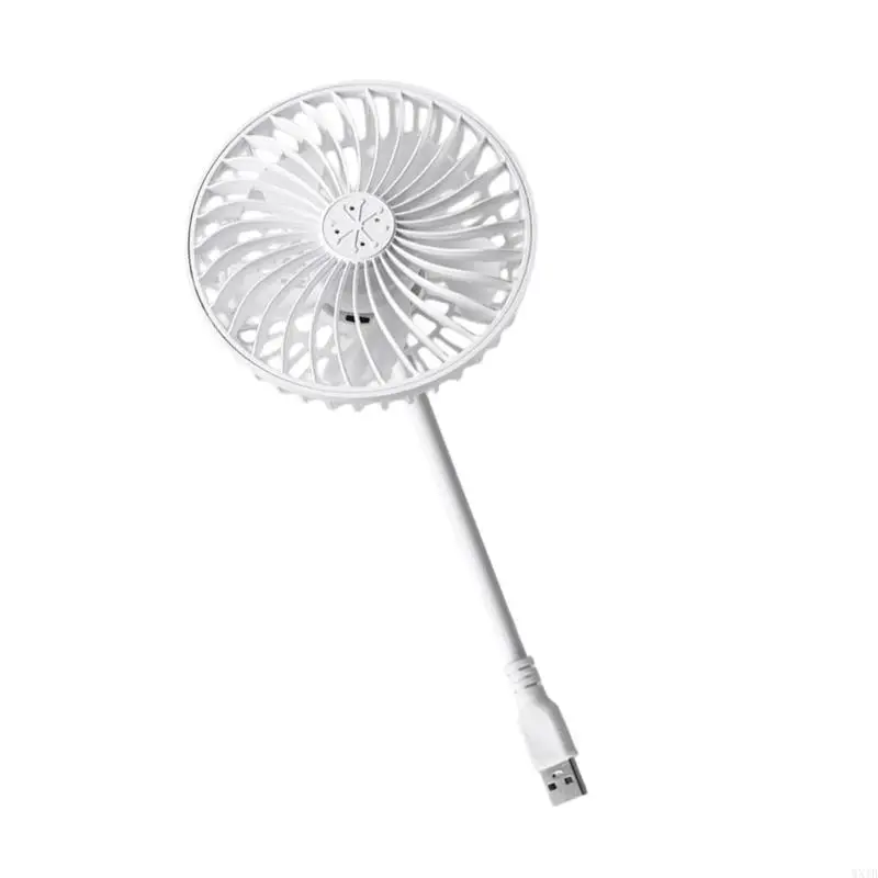 USB Plug Fan Low Noise Portable Fan 360 Degree Adjustable Cooling Fan for Indoor Outdoor Fishing Home Travel Camping 