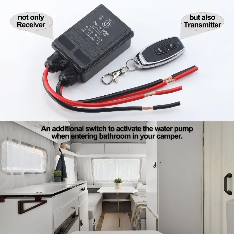 Universal 30A Waterproof Remote Relay Control Switch AC100~240V DC12V High Power Relay Automobiles Interior Receiver Accessories