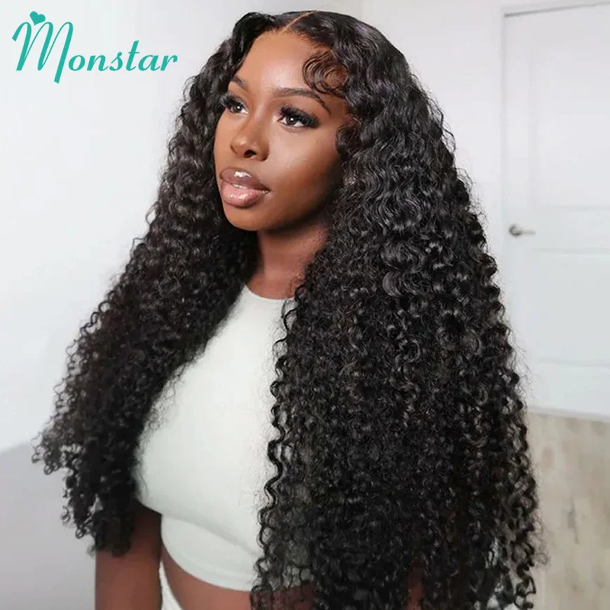 Kinky Curly Wigs Human Hair 200 300 Density 13x6 HD Lace Frontal Wigs Raw Vietnamese 13x4 Lace Frontal Human Hair Wigs For Women