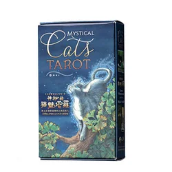 Cat Tarot Cards Divination Cards Game 12*7cm Cards Chinese Version  Family/Friends