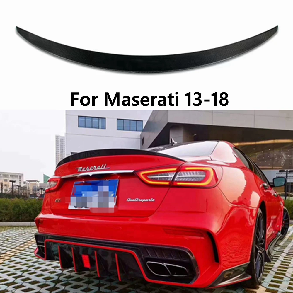 

For Maserati Quattroporte P style Car Styling Carbon Fiber FRP Rear Spoiler Trunk Wing 2013 2014 2015 2016 2017 2018