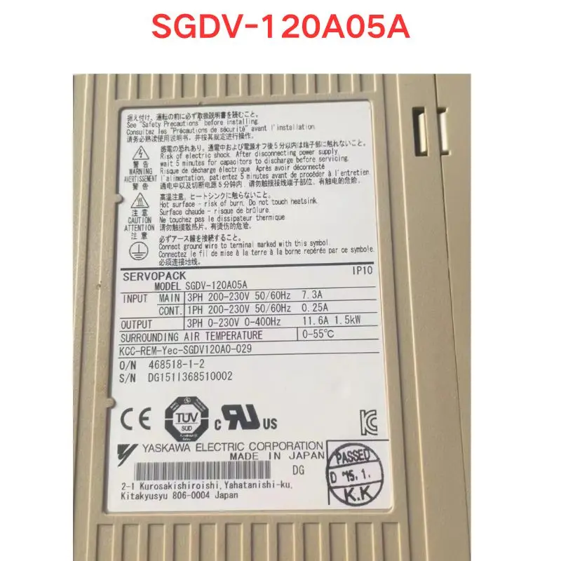 Used OEM disassembled parts SGDV-120A05A driver Functional test OK