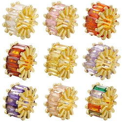 ZHUKOU 9MM beads for jewelry making 10 colors Cubic Zirconia jewelry making beads Cute Rainbow Beads jewelry materials VZ371