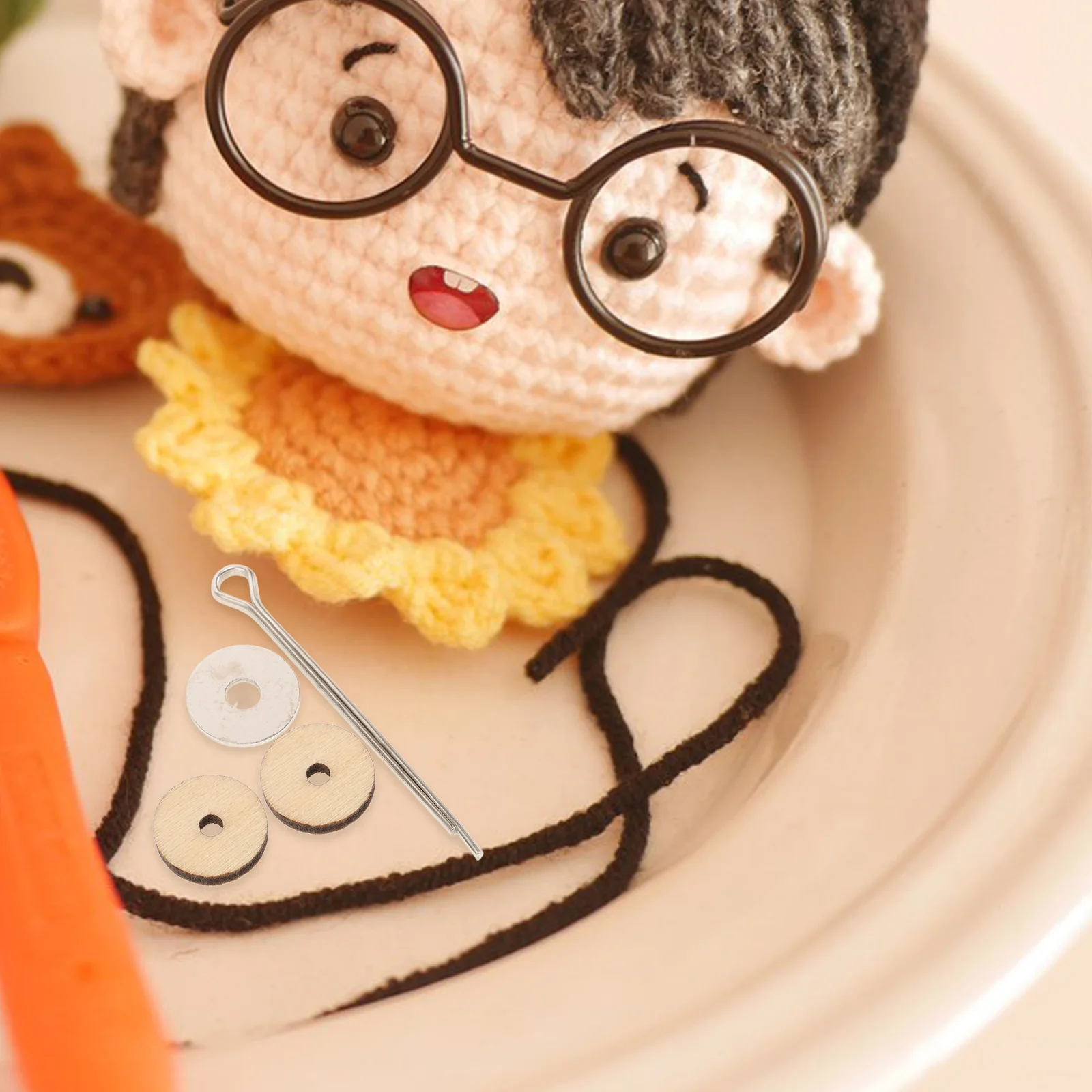 

20 set Wooden Joints Accessories Flexible Diy Bear Joint Bolt Rotatable Craft Supplies For Making Silver 20Mm Size Moveable