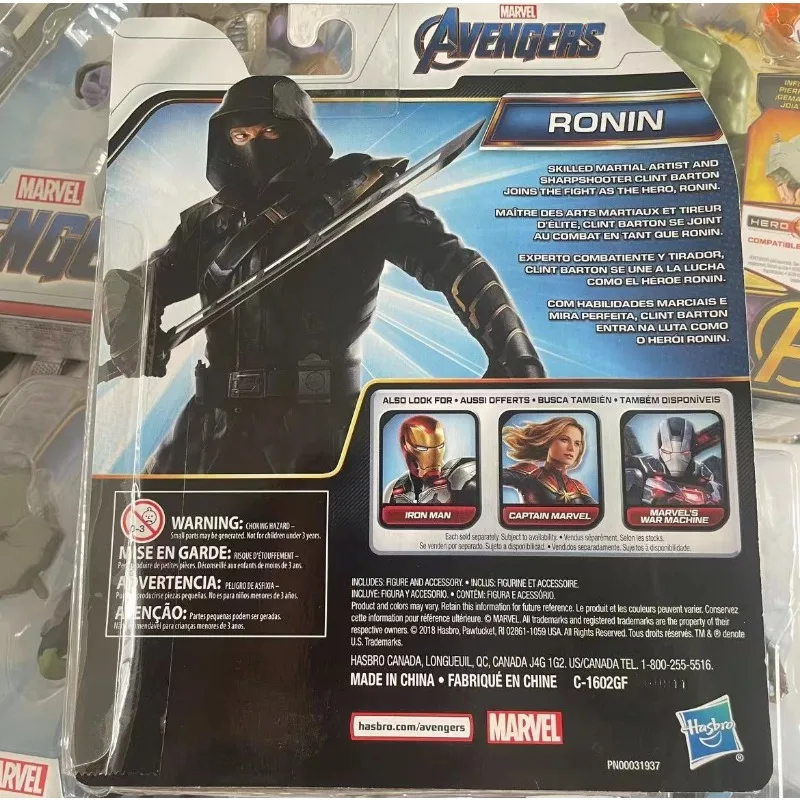 Hasbro Marvel 6 "hawkeye เคลื่อนย้ายได้ (7ข้อต่อ) 15ซม. โมเดลตุ๊กตาขยับแขนขาได้ด้วยมือตุ๊กตาขยับแขนขาได้ทหารของเล่นเด็กของขวัญวันเกิด