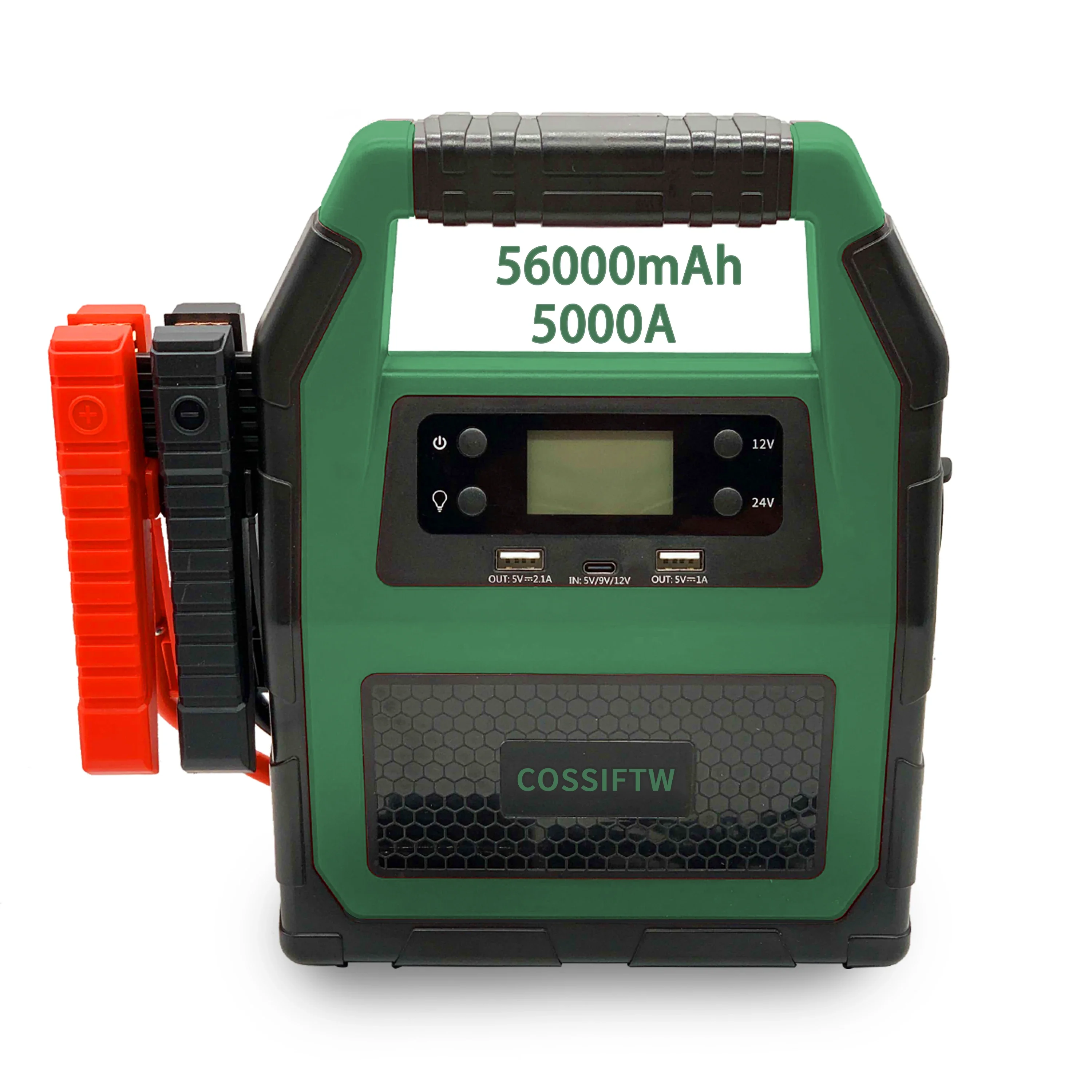 5000A Peak 12/24V Portable Jump Box With Quick Charge OutSuperSafe Jump Starter Auto Battery Booster Pack