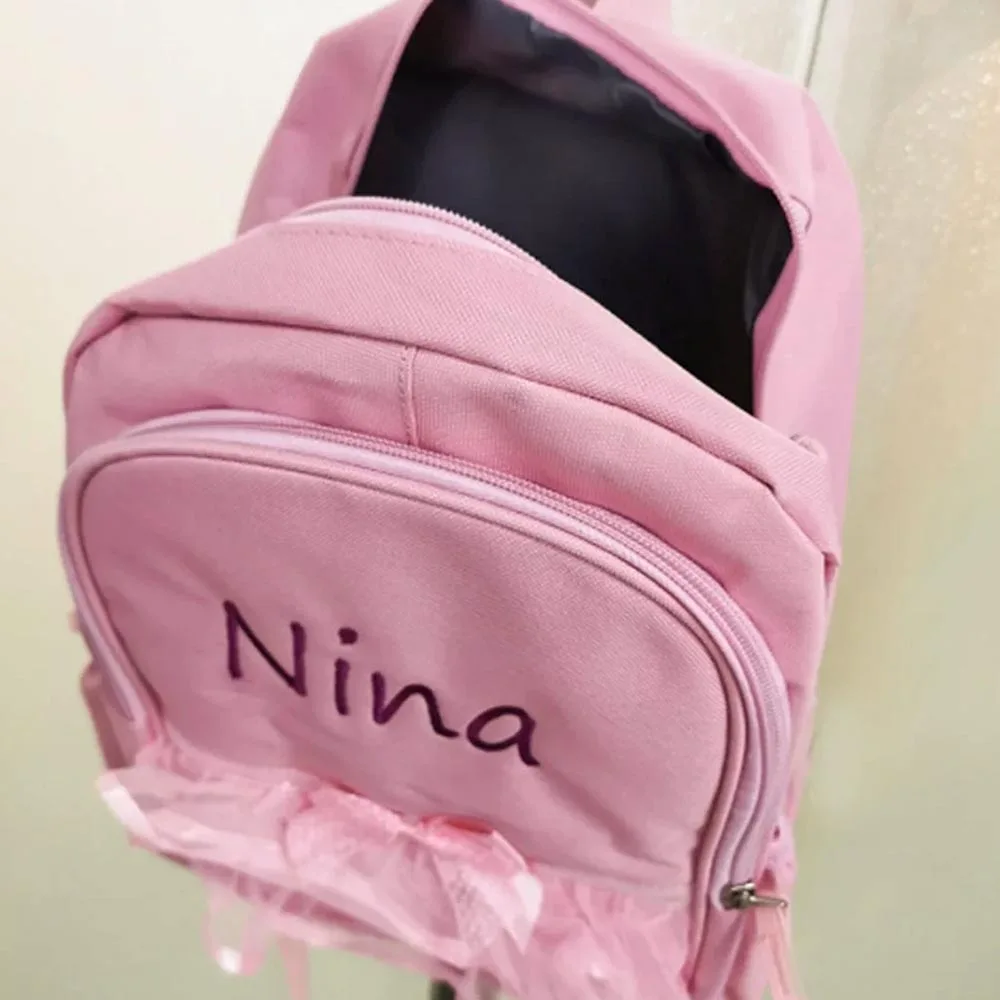 Personalized Girls Danceing Class Backpack Custom Lightweight Children's New Primary School Backpack Princess Dancing Backpacks