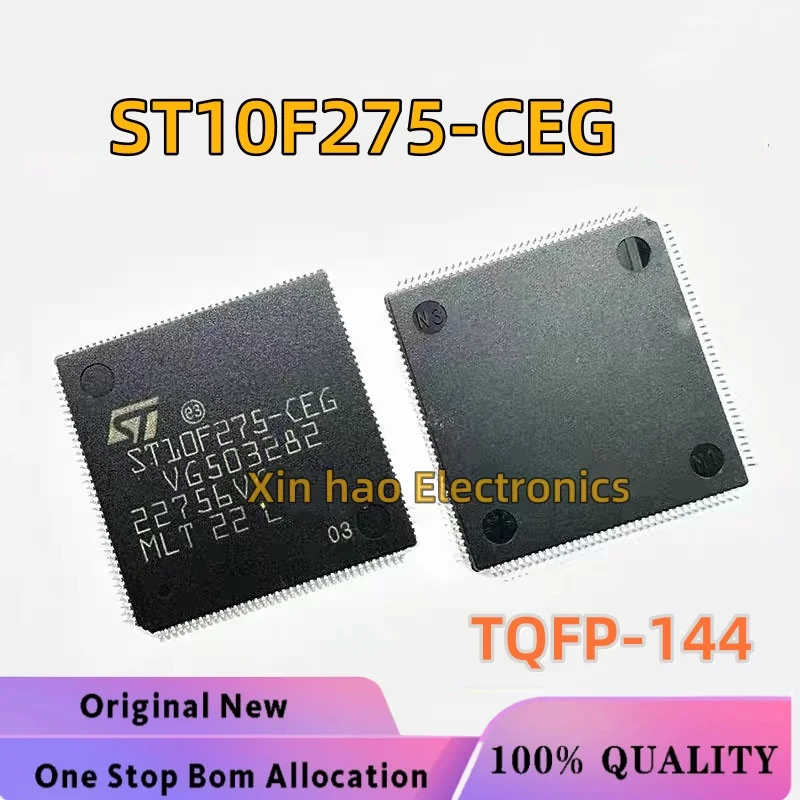 1pcs/lot New Original ST10F275-CEG ST10F275 ST10F275 CEG QFP TQFP-144 Car CPU M7 small turTLEcomputer board CPU In Stock