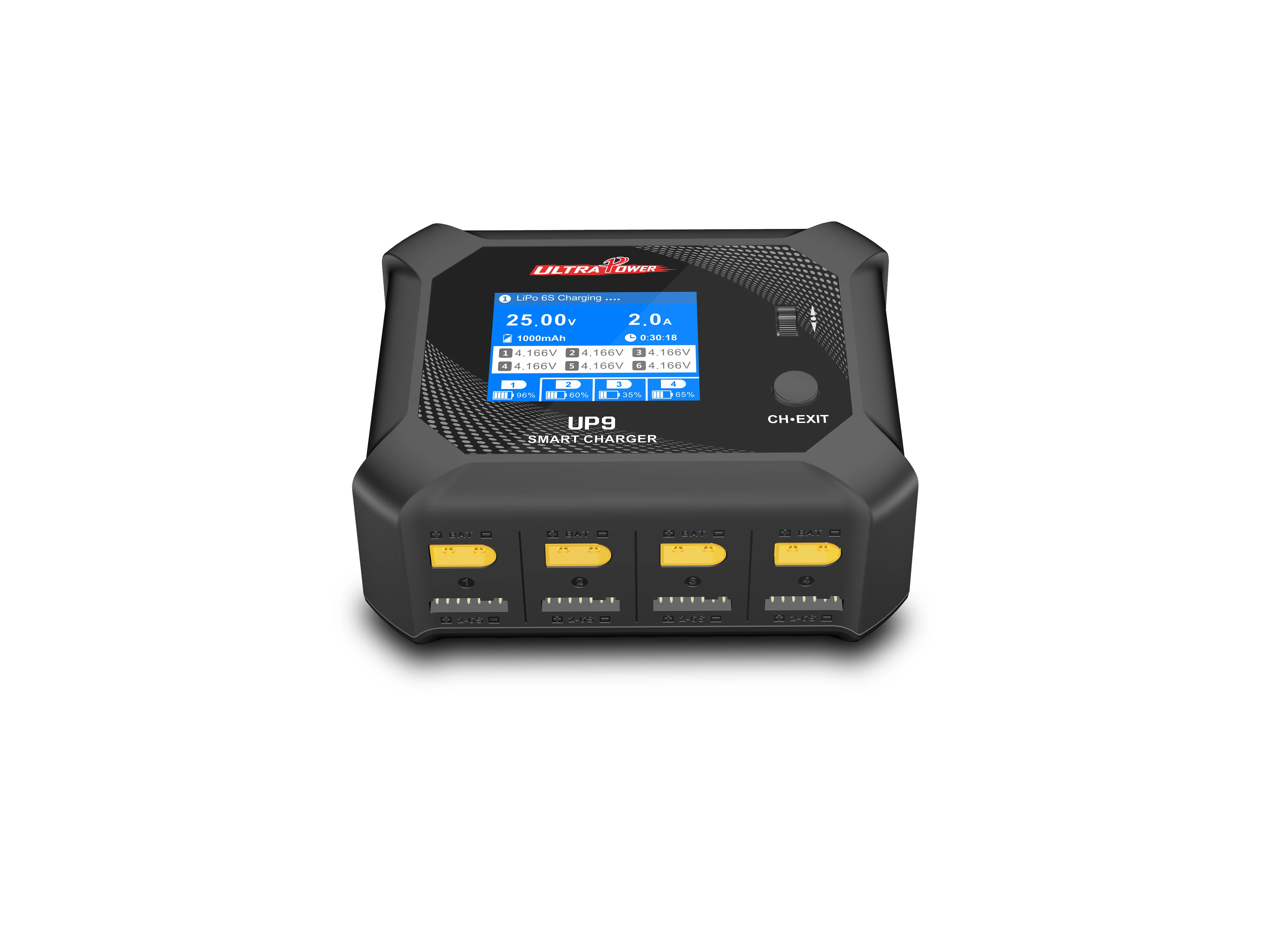 UltraPower UP9 AC 100W DC 200W Four Channel Smart Battery Balance Charger Discharger LCD for Lipo LiHV Lilon LiFe NiMH RC Model