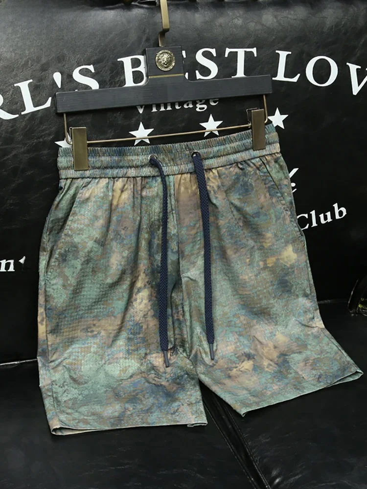  Camouflage Shorts Men's Summer New Style Breathable Quick Dry Thin Five-Quarter Pants Fashionable Urban Beachwear