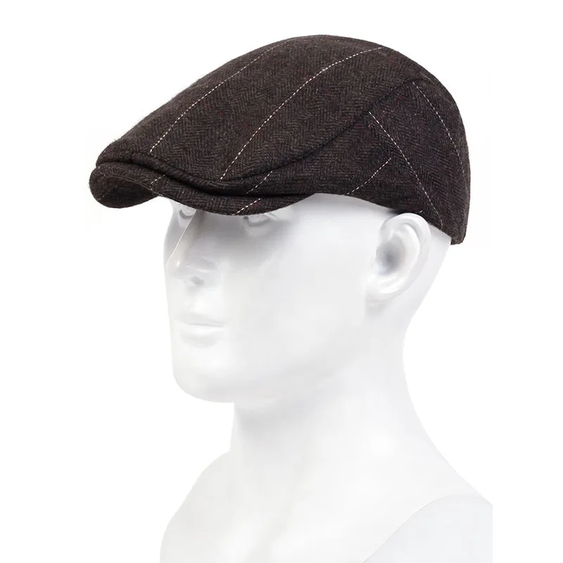 Fashion Plaid Stripe Newsboy Cap for Men Women Autumn winter Flat Ivy Vintage Hat Irish Outdoor Beret painter Hat