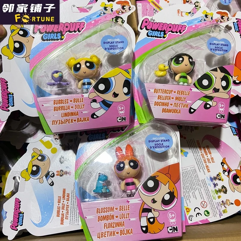 

5 см очаровательные куклы Powerpuff Girls3 персонажи аниме игрушки милые пуховые фигурки героев для девочек коллекционные подарки
