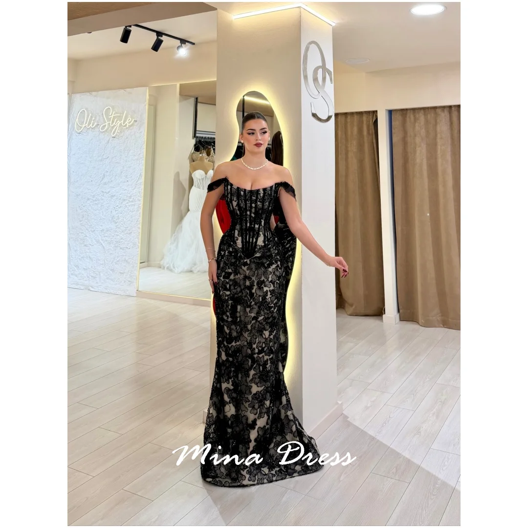 Mina Customized Ship Age Formal Occasion Dresses for Special Occasions Dropped Shoulders. Off the Shoulders Tailing Evening Prom