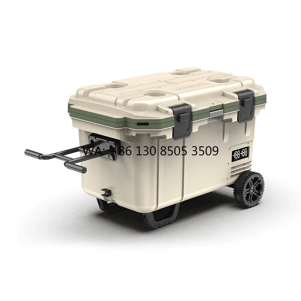 

GF50-W Car Fridge With Wheels Dual-zone Portable Camping Electric Cooler DC Compressor Freezer Fridge Car Refrigerator