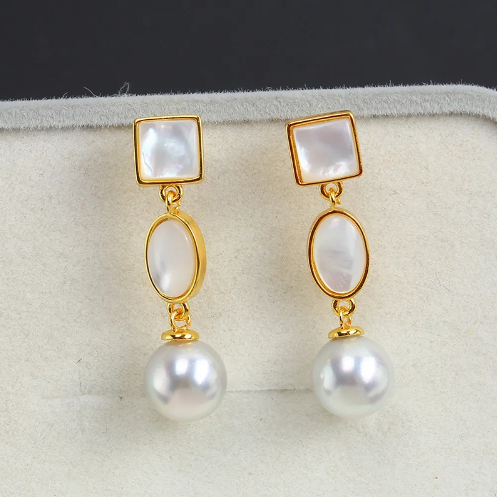 

4PCS S925 Sterling Silver Needle 18K Gold Wrapped Plated Brass Earring Settings Diy Jewelry Pearl Earrings Accessories