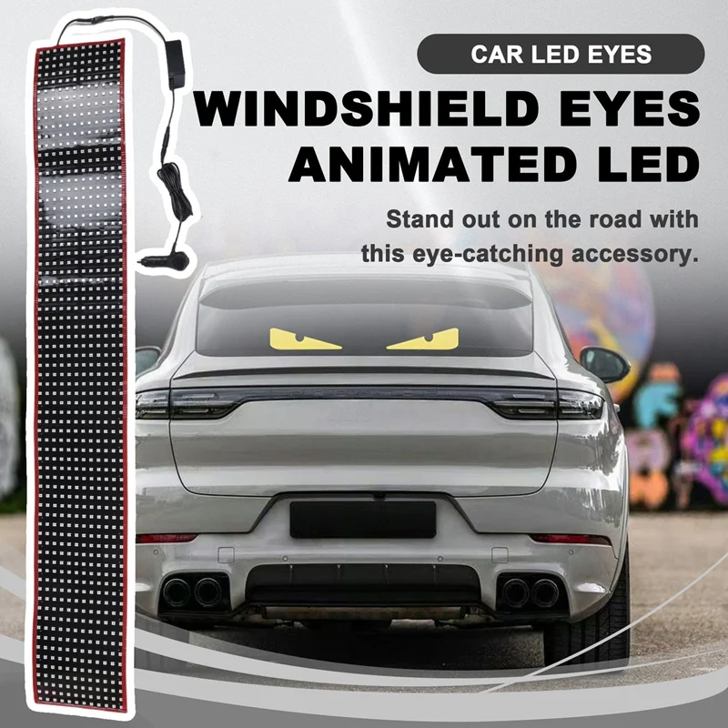 L48A-Truck Devil Eye LED Matrix Pixel Panel Soft Foldable Lighting Graffiti Scrolling Stick Up Text Board Windshield