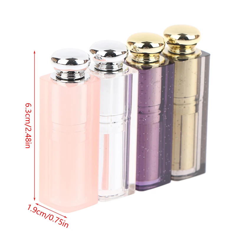 Hot 14g Refillable Lipstick Tube With Cap Plastic Lip Balm Container Empty DIY Cosmetic Ointment Containers Sample Travel Bottle