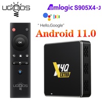 Android 11 UGOOS X4Q Pro TV Box Amlogic S905X4 Support Google Voice AV1 CEC HDR 1000M BT5.1 4K LPDDR4 4GB 32GB 64G X4Q Plus Cube