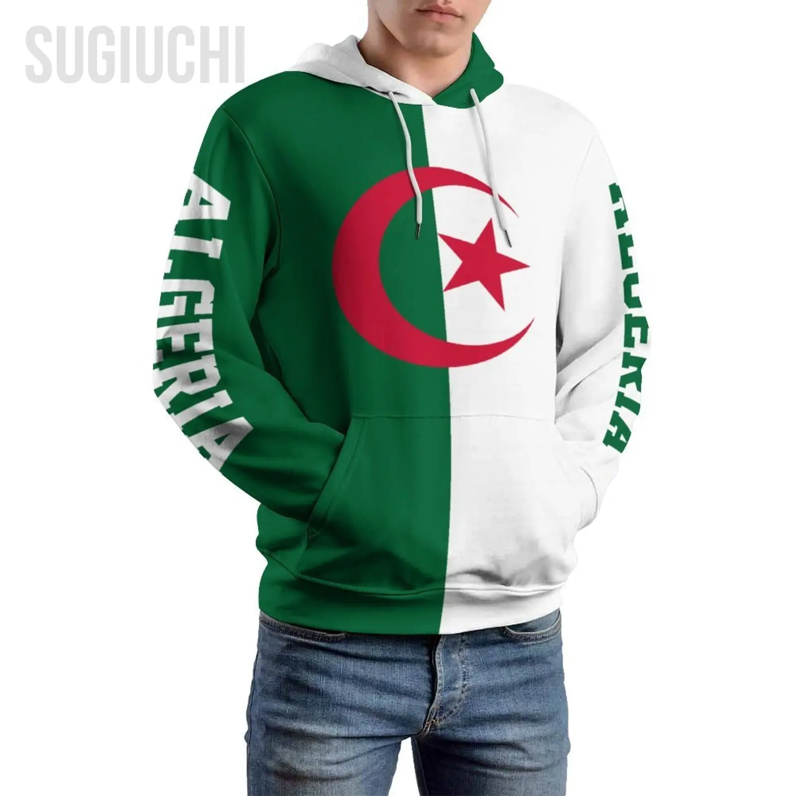 

Unisex 3D Hoodie Algeria Flag Men Women Polyester Harajuku Sweatshirt Pullover Hoodies Casual Cool