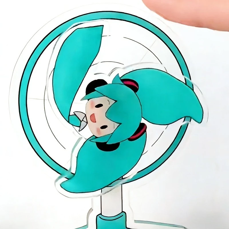 Figura de Hatsune Miku con Base Giratoria de Acrílico, Figurita de Hatsune Miku, Decoración Coleccionable, Juguete de Regalo