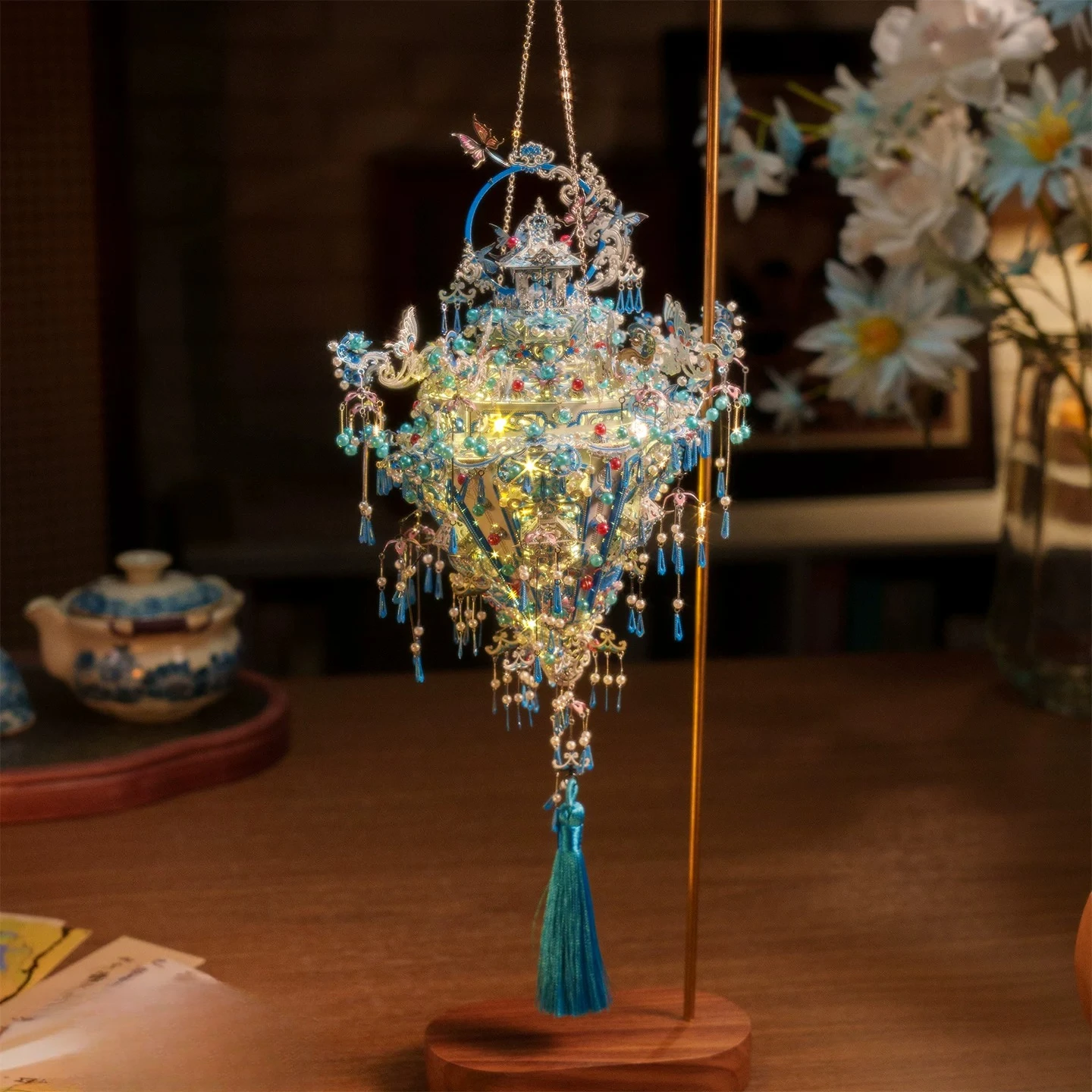 Filament screw lamp 3D three-dimensional genus puzzle assembly model to give friends pendant gifts
